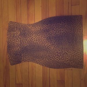 Printed Bodycon Strapless Dress